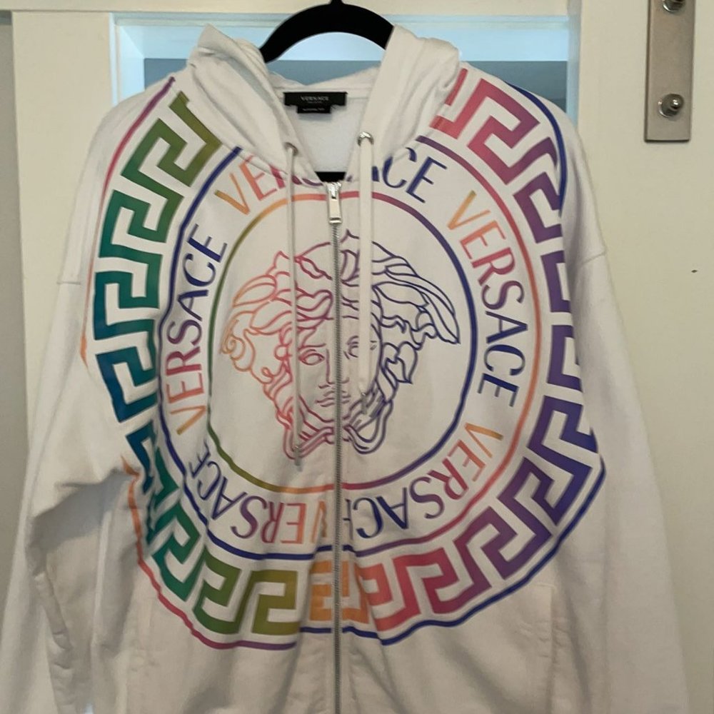 Versace "Medusa Head" Zip Up Hoodie w/Greek